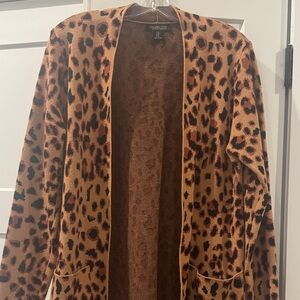 Rachel Zoe Animal Print Cardigan